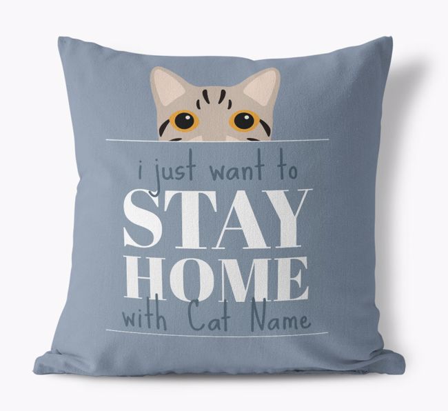 Stay Home With {dogsName}: Personalised {breedCommonName} Soft Touch Cushion